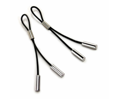 Crave - Leather Nipple Tassels Juodas Sidabrinis