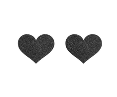 Bijoux Indiscrets Flash Heart Juodas Body Art Stickers - Reusable, Universal Fit