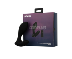 Nexus Duo Medium Remote-Controlled Silicone Plug - 6 Modes, Atsparus vandeniui