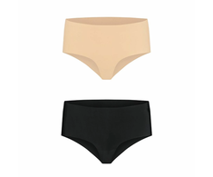 Bye Bra - Invisible High Brief Nude + Juodas XXL