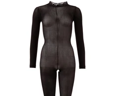 Noxqse Collar Katės kostiumas su nėriniuota apykakle S/M