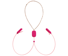 OhMiBod Sphinx Bluetooth Wearable Vibrating Clamps - App-Controlled, Juodas