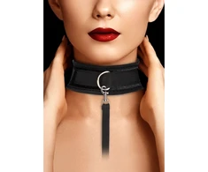 Ouch By Shots Velvet Adjustable Collar with Leash