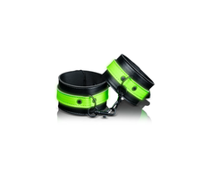 Ouch By Shots Ouch! Glow in the Dark Ankle Cuffs - Fluorescent Žalias Adjustable Design