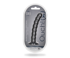 Ouch By Shots Ouch! Beaded Silicone Model with Suction Cup 16.5 cm Metallic Finish