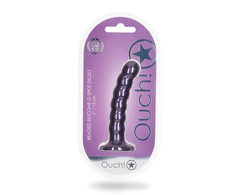 Ouch By Shots Ouch! Beaded Silicone G-Spot Model 13cm Metallic Suction Base