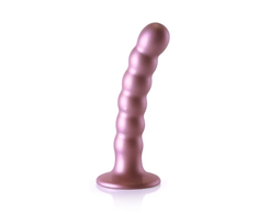 Ouch By Shots Ouch! Beaded Silicone Intimate Device 13 cm Metallic Suction Base