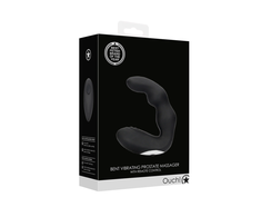 Ouch By Shots OUCH! Bent Vibrating Prostate Device Remote Controlled Juodas 10 Modes