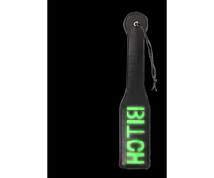 Ouch By Shots OUCH! Glow in the Dark Paddle - Fluorescent Žalias Bondage Priedas