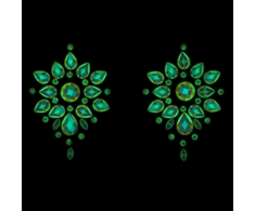 Ouch By Shots Rimba Body Jewelry Stickers Glow-in-the-Dark, Self-Adhesive, 2 pcs