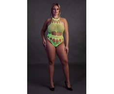 Ouch By Shots Ach! Kūnas su graikų iškirpte - Neoninis Žalias - XL/XXXXL