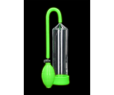 Ouch By Shots Ouch! Classic Glow-in-the-Dark Intimate Pump, Ergonomic Design, Žalias