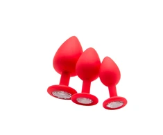 Ouch By Shots Diamond Butt Plug - Regular red