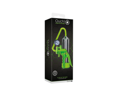 Ouch By Shots Ouch! Elite Beginner Vacuum System Glow in the Dark Žalias
