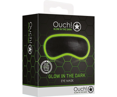 Ouch By Shots Ouch! Glow in the Dark Eye Mask - Luminous Žalias, Adjustable Fit