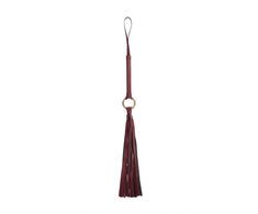 Ouch By Shots OUCH Halo Luxury Leather-Look Impact Flogger with Gold Accents