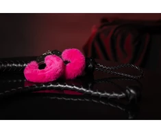 Ouch By Shots Rožinė Furry Metal Hand Cuffs - Rožinė