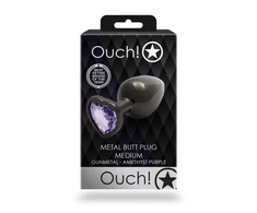 Ouch By Shots Heart Gem Butt Plug - Medium