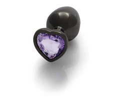 Ouch By Shots Ouch! Aluminum Intimate Plug Medium - Heart-Shaped Jewel Base