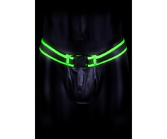 Ouch By Shots Ouch! Glow in the Dark Jockstrap S/M - Adjustable Fluorescent Harness
