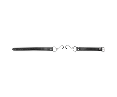 Ouch By Shots Ouch! Adjustable Leather Strap Hook Gag - Universal Fit, Juodas