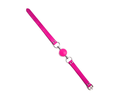 Ouch By Shots Ouch! Solid Ball Gag Adjustable Leather Strap - Universal Fit