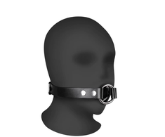 Ouch By Shots Ouch! Deep Throat Gag Juodas - Adjustable PU Leather Mouthpiece
