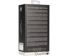 Ouch By Shots Shots Bubble Silicone Plug with Suction Base Juodas Medium