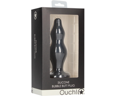 Ouch By Shots Shots Bubble Silicone Plug with Suction Base Juodas Medium