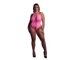 Ouch By Shots NEON High-Cut UV Active Bodysuit Neon Rožinė Stretchy XS-XXXXL