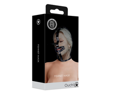 Ouch By Shots Ouch! Fishnet Mask Juodas - Adjustable PU Leather &amp; Mesh Design