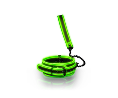 Ouch By Shots Ouch! Adjustable Glow-in-the-Dark Collar with Leash - Neon Žalias Finish