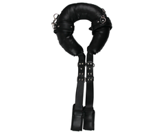 Ouch By Shots Ouch! Adjustable Padded Thigh Sling with Hand Cuffs Juodas - Comfort Restraint System
