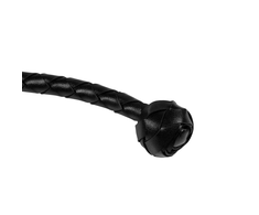 Ouch By Shots EasyToys PU Leather Whip Juodas 122cm with Knot Handle Detail