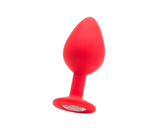 Ouch By Shots Sinner Gear Silicone Anal Plug Large with Decorative Crystal Base