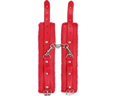Ouch By Shots OUCH! Plush Series Adjustable Leather Ankle Cuffs with Soft Lining