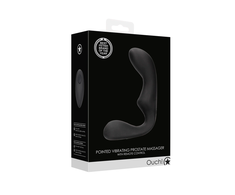 Ouch By Shots OUCH! Juodas Pointed Vibrating Prostate Device with Remote, Silicone