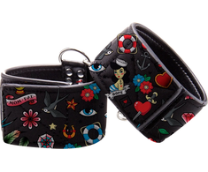 Ouch By Shots OUCH! Adjustable Printed Ankle Cuffs with Velcro Fastening - Universal Fit