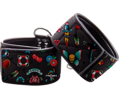 Ouch By Shots OUCH! Printed Adjustable Ankle Cuffs with Velcro Closure - Universal Fit