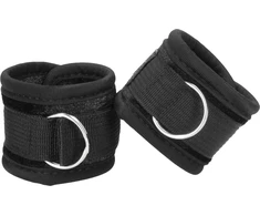 Ouch By Shots Velvet Adjustable Soft Handcuffs with Velcro Fastening - Juodas