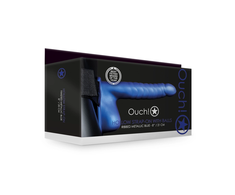 Ouch By Shots Ouch! Ribbed Hollow Intimate System with Adjustable Harness 21 cm