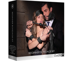 Ouch By Shots Shots Beginners Bondage Kit - Complete Set with Cuffs, Gag, Mask, Flogger