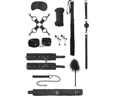 Ouch By Shots Shots Advanced Bondage Kit with Furry Cuffs, Satin Mask &amp; Rope 10m