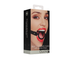 Ouch By Shots Shots Ouch! Silicone O-Ring System with Adjustable Leather Strap 57cm