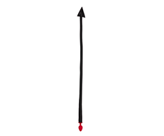 Ouch By Shots Sinner Gear Silicone Intimate Plug with Devil Tail Juodas 38 cm