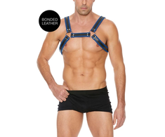 Ouch By Shots Ouch! Leather Bulldog Harness L/XL - Adjustable Bonded Leather Straps