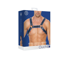 Ouch By Shots Ouch! Leather Bulldog Harness L/XL - Adjustable Bonded Leather Straps
