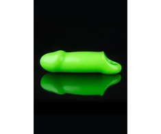 Ouch By Shots Ouch! Glow in the Dark Flexible Sheath - Thick, Stretchable, Luminous Žalias