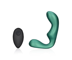 Ouch By Shots OUCH! Pointed Vibrating Prostate Stimulator Metallic Žalias Remote Control