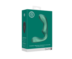 Ouch By Shots OUCH! Pointed Vibrating Prostate Stimulator Metallic Žalias Remote Control